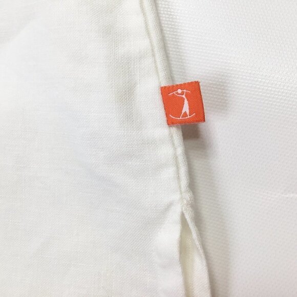 Maya Organic Linen Top Blouse Shirt Long Sleeve Quality Natural Ivory Size Large - Picture 11 of 11